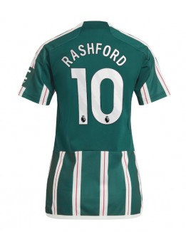 Manchester United Marcus Rashford #10 Auswärtstrikot für Frauen 2023-24 Kurzarm